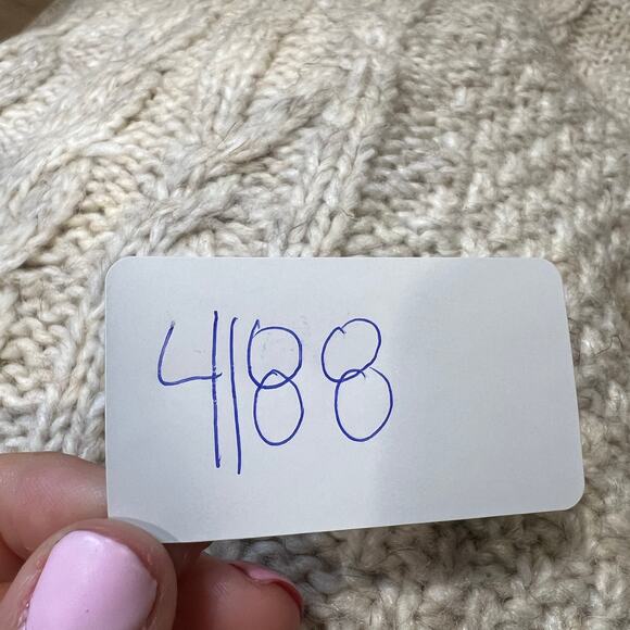 TOPSHOP Women's Knitted Drop Shoulder Cable Detail Jumper Size 0-2 In Oat - Picture 11 of 11